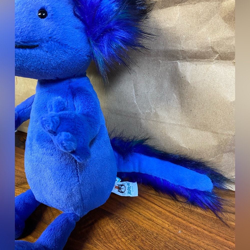 NEW Jellycat Andie Axolotl Blue Medium Plush Stuffed Animal Retired NWT - Picture 3 of 6